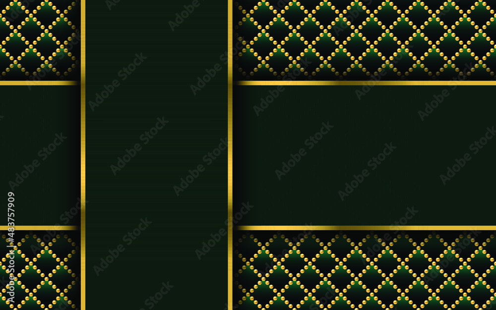 Green and gold luxury background. Vector illustration. Green and gold luxury background. Vector illustration.