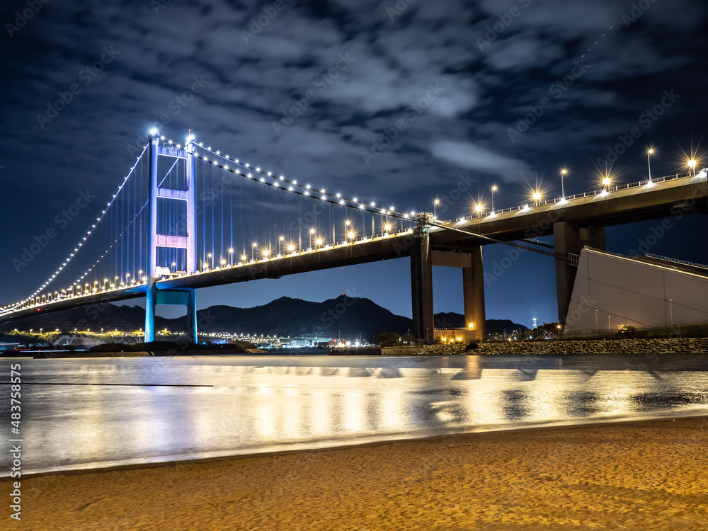 Fototapeta premium city bridge at night