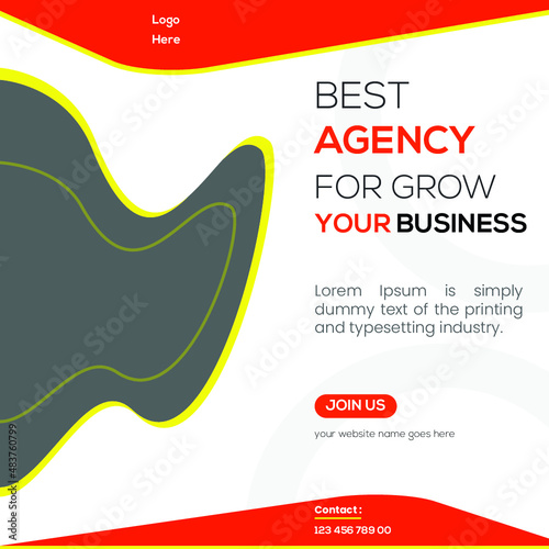 Social media post design template premium vector