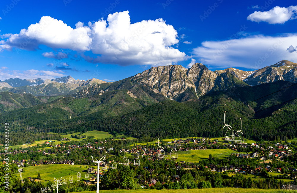 kolej linowa, tatry, zakopane, karpaty , giewont, Polska, dolina kościeliska, morskie oko , dolina gąsienicowa. kasprowy wierch
