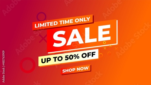 Limited time only sale banner discount advertising promotion billboard
