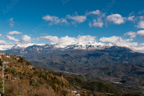 Tzoumerka mountain in a winter day, Ioannina,Epirus, Greece