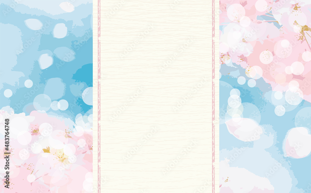 saku桜の背景イラスト 和柄 saku桜の背景イラスト 和柄