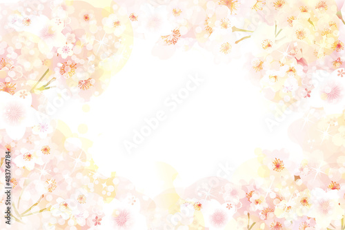 saku桜の背景イラスト 和柄