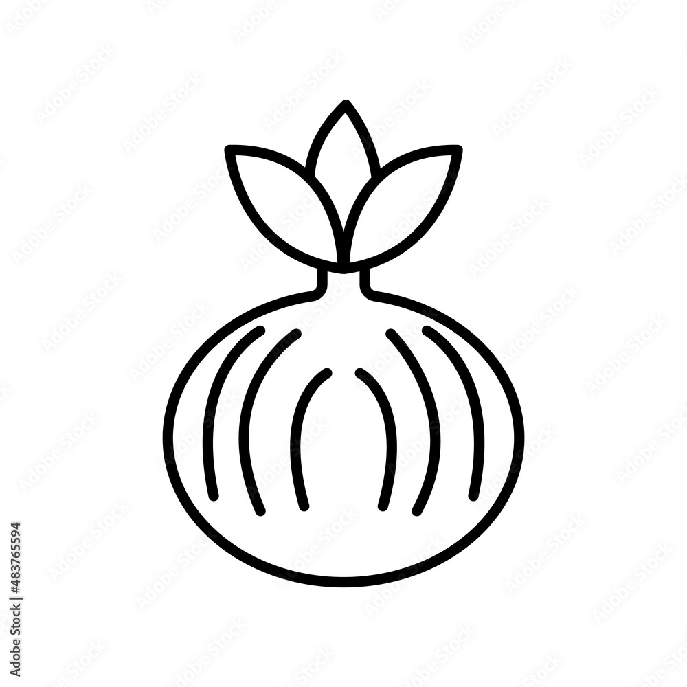 Onion line icon. simple design editable. Design template vector Onion line icon. simple design editable. Design template vector