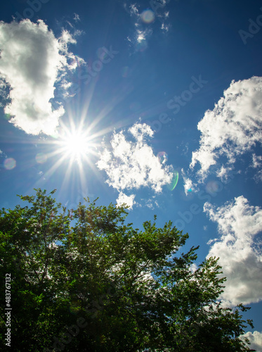 Hot Sun Beaming Rays on Summer Day © Gerald Bernard