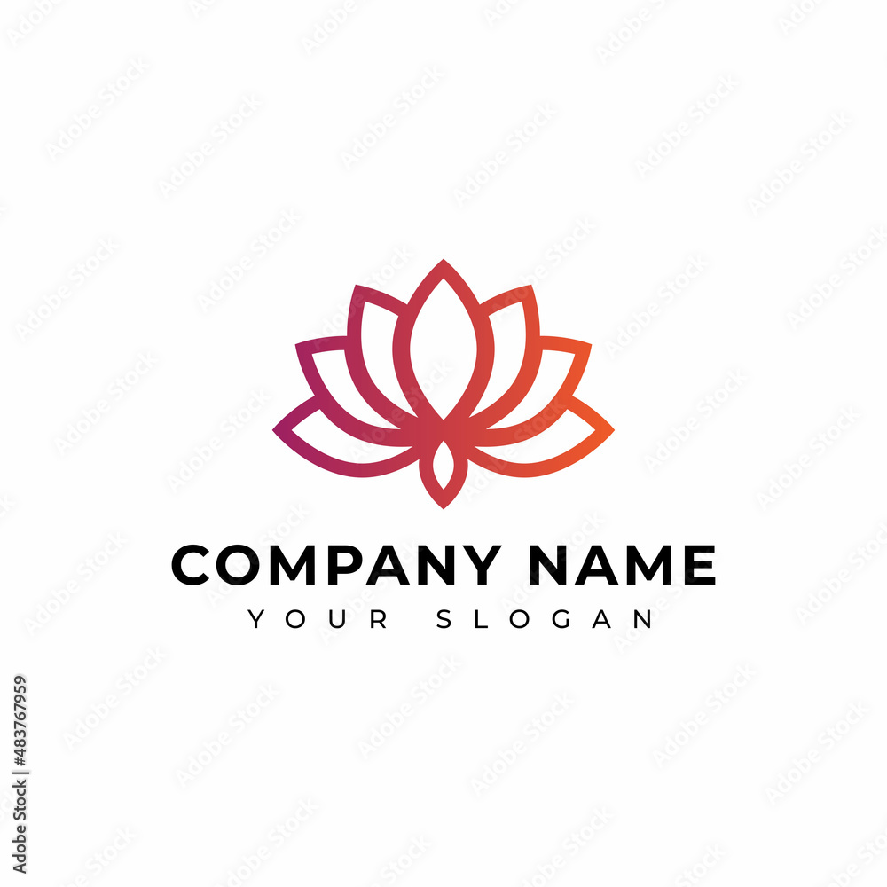 Lotus wellness logo vector design template Lotus wellness logo vector design template