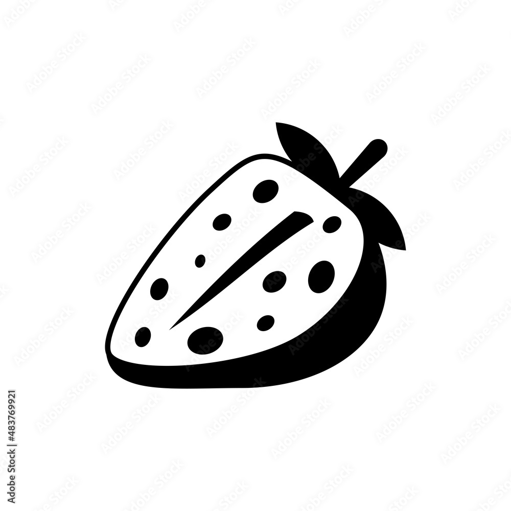 Strawberry fruit icon vector design templates Strawberry fruit icon vector design templates