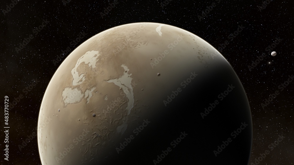 Abstract planets and space background