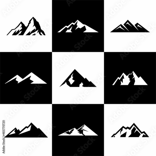 Simple Modern Mountain Logo Design