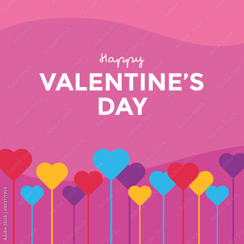 Vector of Happy Valentine's Day. Good for Valentine greeting, template, card, etc.