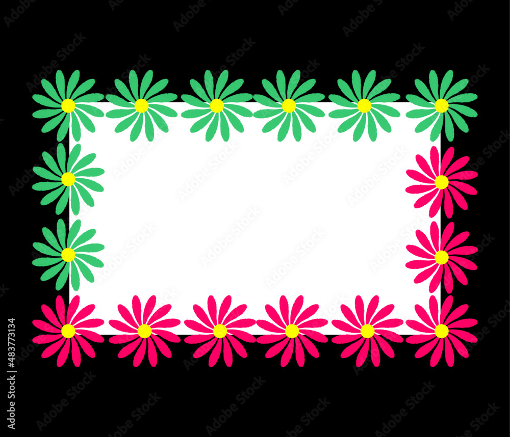 Fototapeta premium frame with flowers