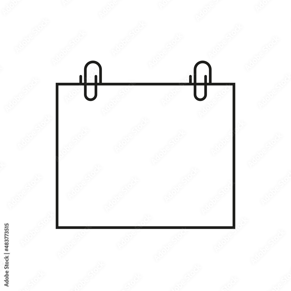 paperclip like two clips with thin line paper paperclip like two clips with thin line paper