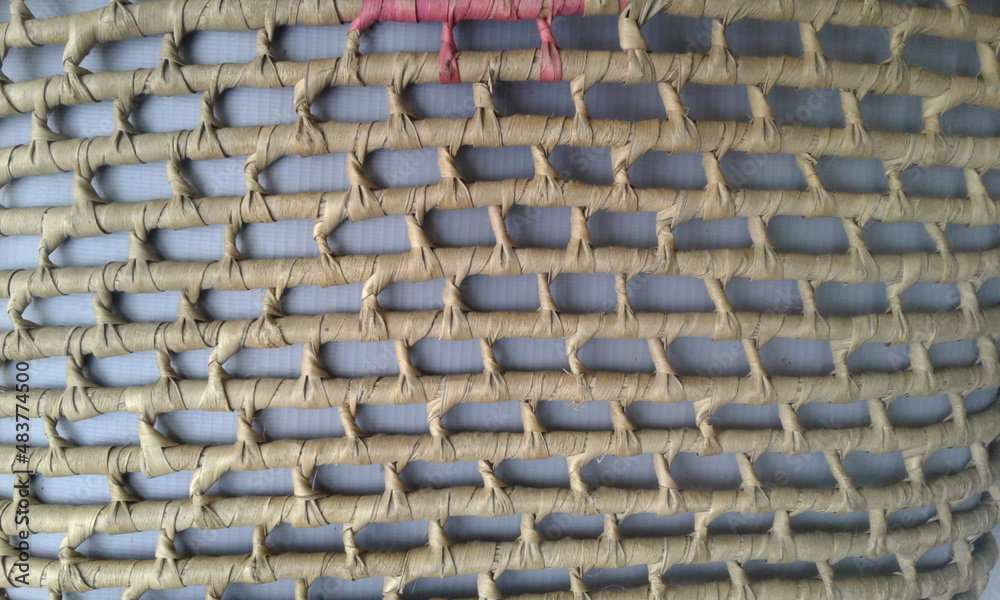 Texture Light brown reed mat for background Stock Photo | Adobe Stock