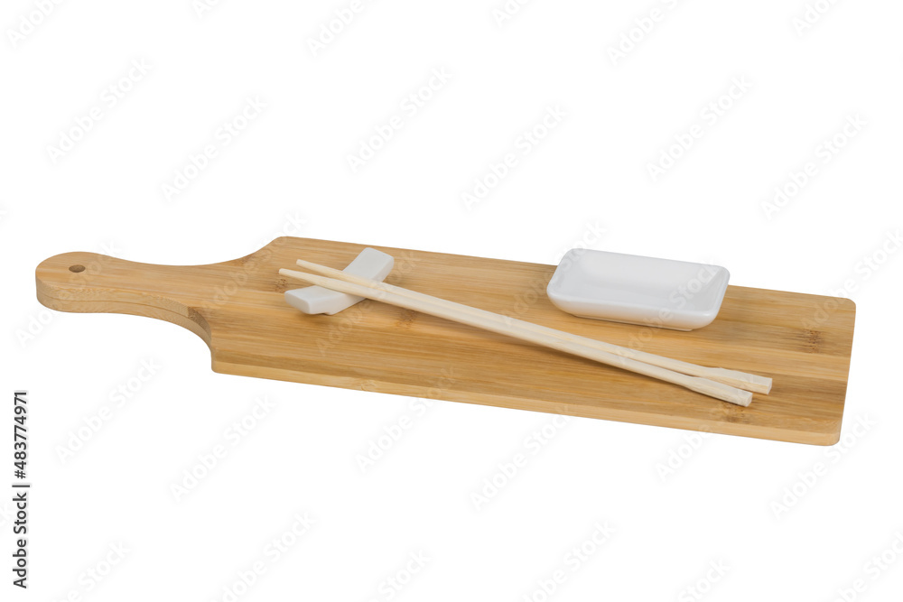 set for eating sushi and rolls, isolated on white background set for eating sushi and rolls, isolated on white background