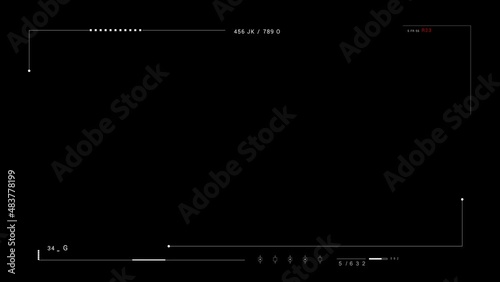 HUD Frame.Camera vewfinder HUD.Technology HUD data display.Control panel HUD technological infographic.