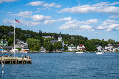 View of Mackinac Island, Michigan, on a summer day