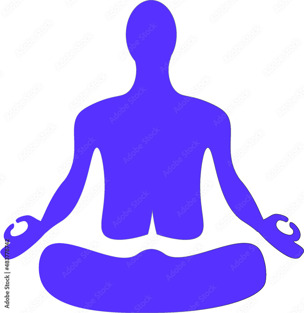 Yoga meditation lotus position icon vector Yoga meditation lotus position icon vector