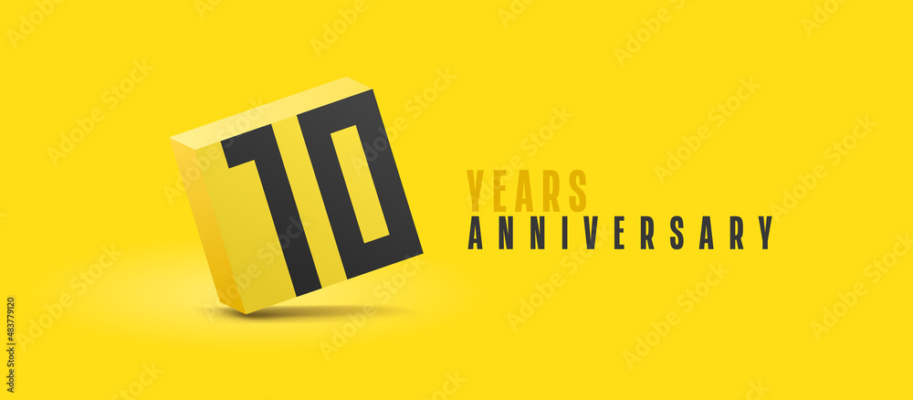 10 years anniversary vector icon, logo. Isolated graphic number - obrazy, fototapety, plakaty 
