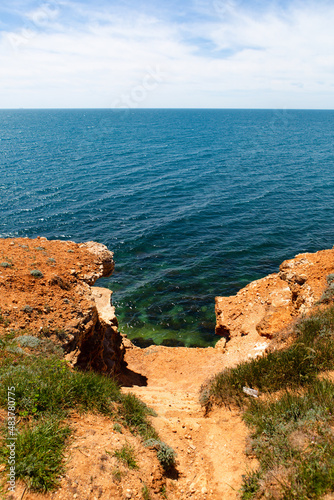 Passage to the sea on the yellow coast