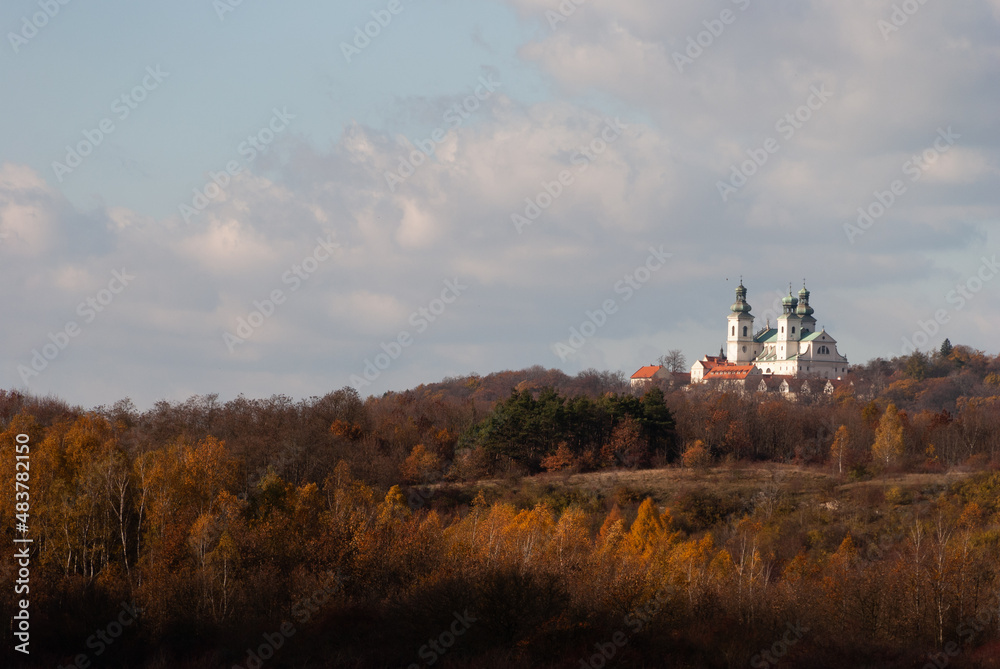 Monastery on a hill in autumn, Cracow, Poland