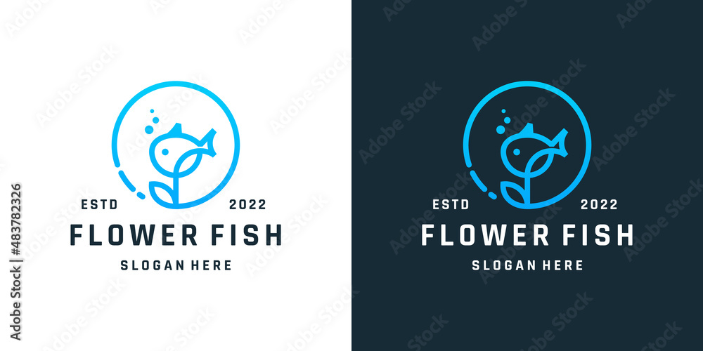 aquarium logo. coral logo aquarium logo. coral logo