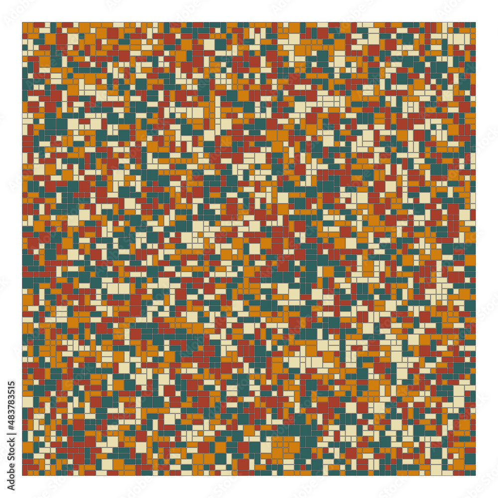 Fototapeta premium Offset Quads generative art background art illustration