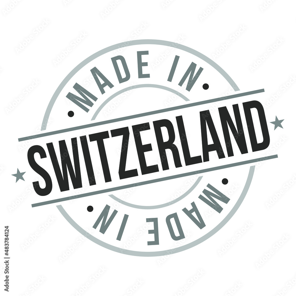 Made In Switzerland Stamp Logo Icon Symbol Design. Seal Badge National Product Vector. Made In Switzerland Stamp Logo Icon Symbol Design. Seal Badge National Product Vector.