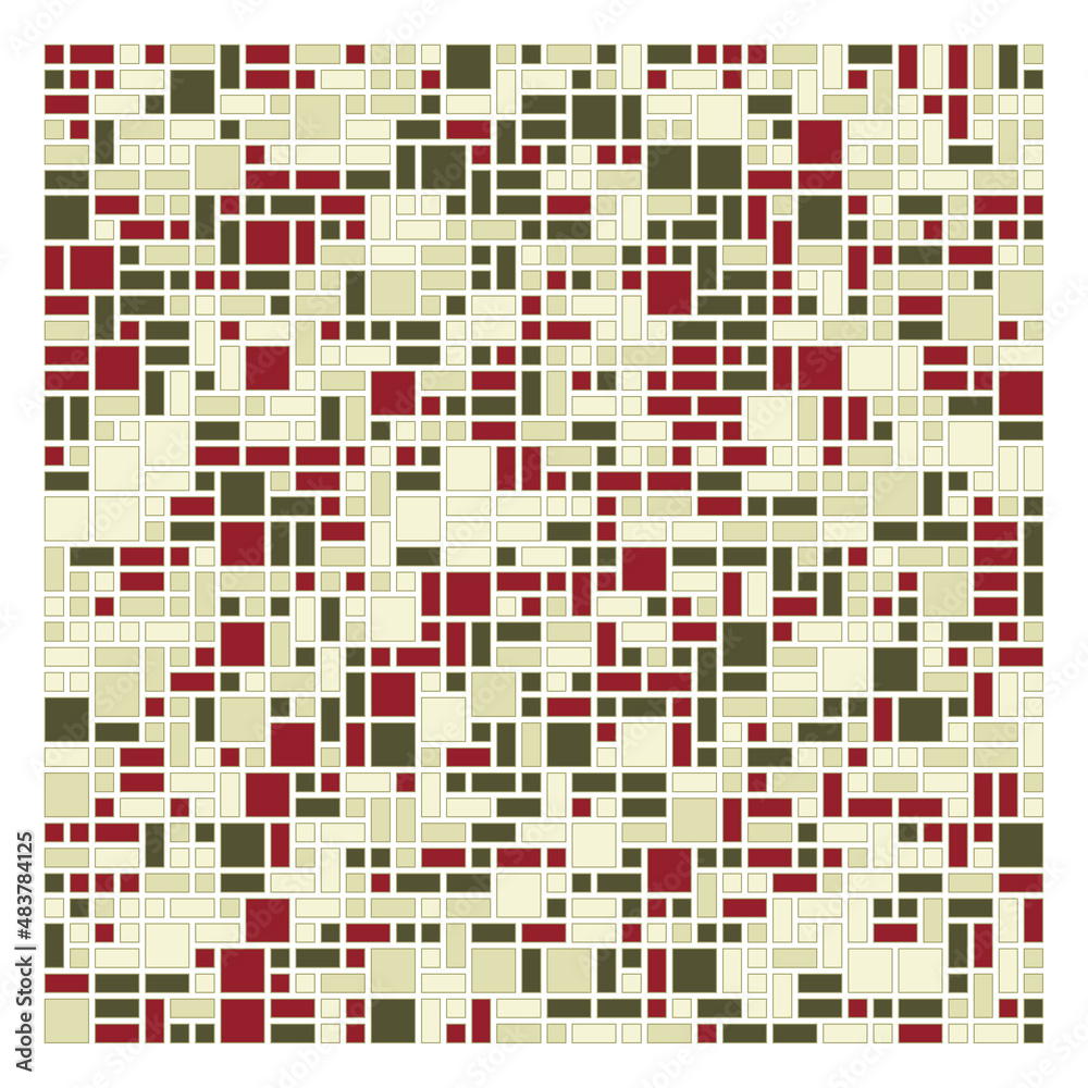 Fototapeta premium Offset Quads generative art background art illustration