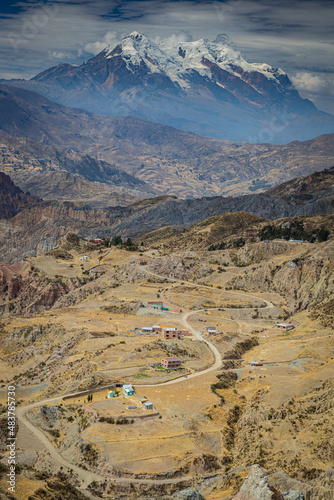 Blick auf den Illimani in Bolivien