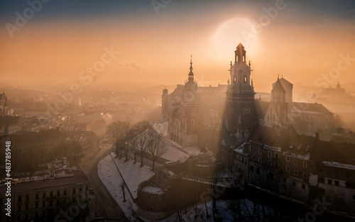 Kraków Wawel - sunrise over the castle