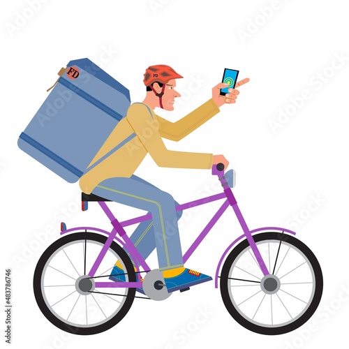 Work application service delivery and logistics. Vector illustration