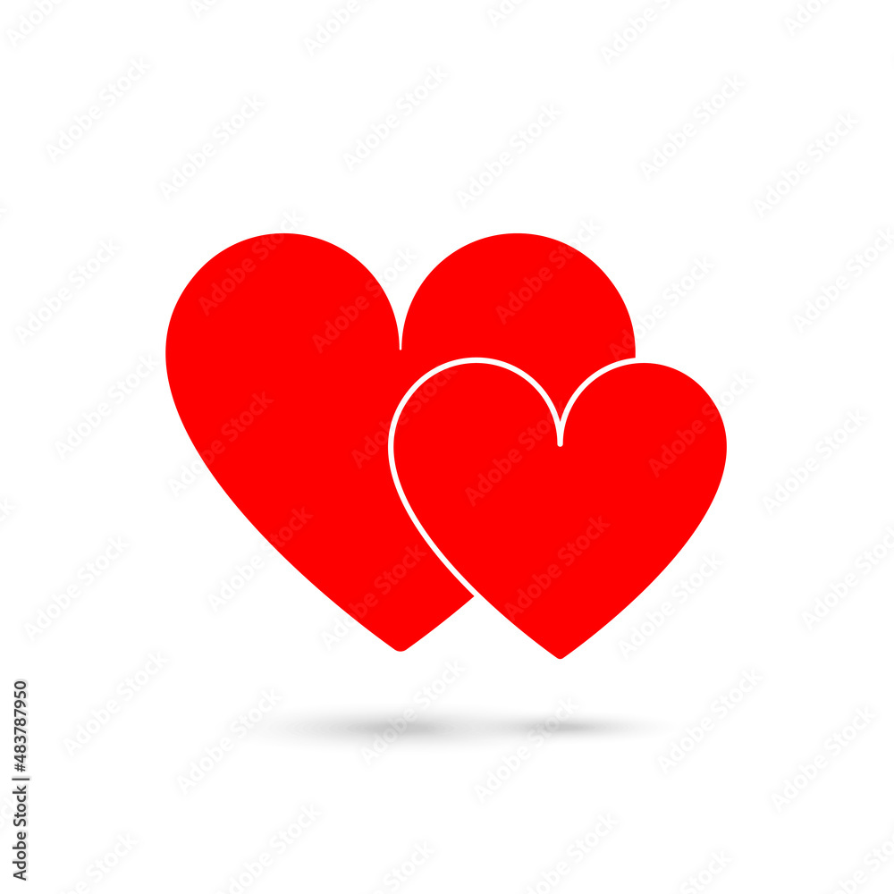 Two lovers heart. Vector illustration. Two lovers heart. Vector illustration.