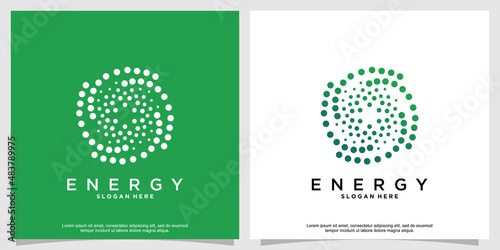 Creative energy logo design with unique concept Premium Vector