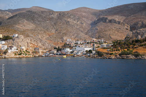 viev of Pothia - city on Kalymnos island (Dodecanese islands, Greece)