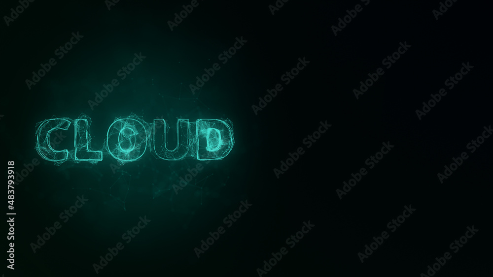 Cloud title with plexus effect. Connected lines with dots. Lines title plexus Cloud title with plexus effect. Connected lines with dots. Lines title plexus