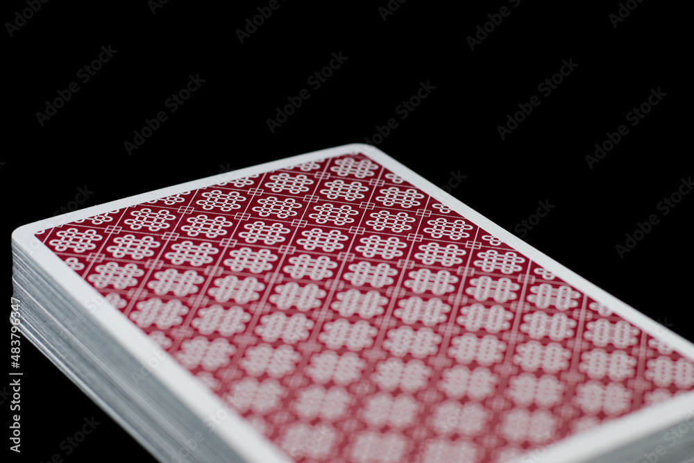 Playing cards on black background Playing cards on black background