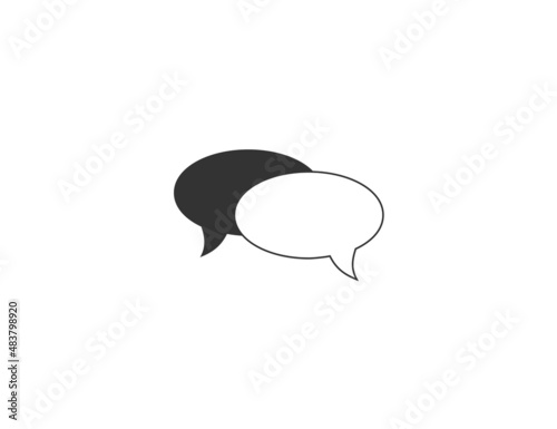 Bubble speech icon. Vector illustration. Flat design.