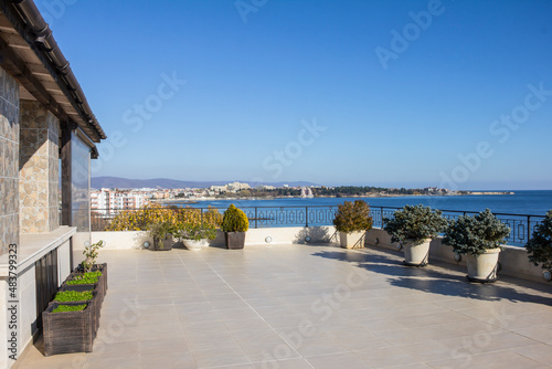 Принти на полотні Balcony overlooking the sea