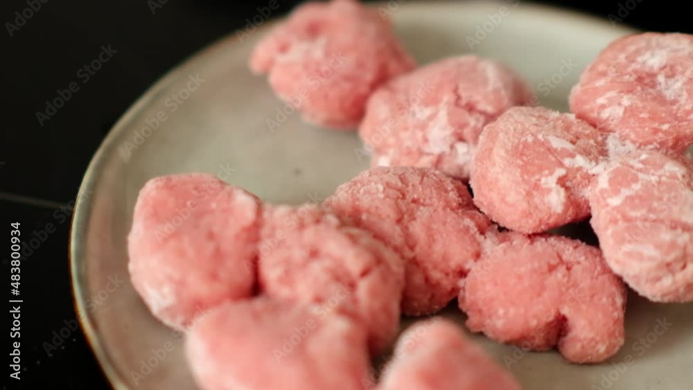 meatballs for making soup, a healthy food concept meatballs for making soup, a healthy food concept