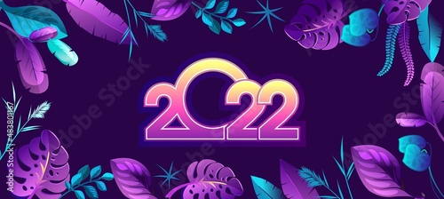 horizontal calendar 2022 tropical climate