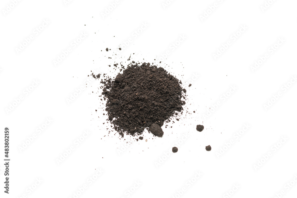 Black land for plant isolated on white background. Black land for plant isolated on white background.