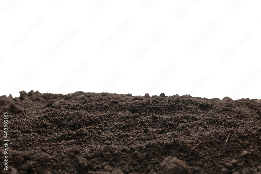 Black land for plant isolated on white background. Black land for plant isolated on white background.