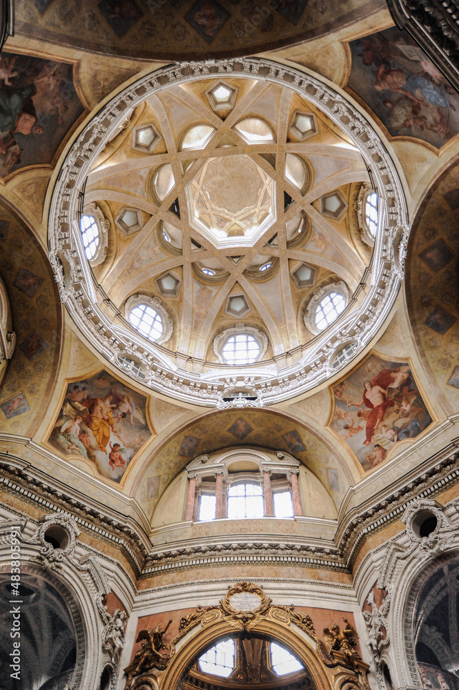 The brilliant architect Guarino Guarini in the Piedmontese Baroque style built the Church of San Lorenzo in 1666-1680. Many innovations of this church have entered the world architecture.   