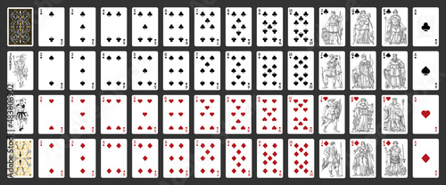 Set playing cards of the empire - edition number 5 - Poker playing cards, full deck.