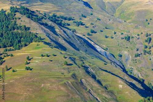 Beautiful landscape of the mountainous region of Georgia, Tusheti photo