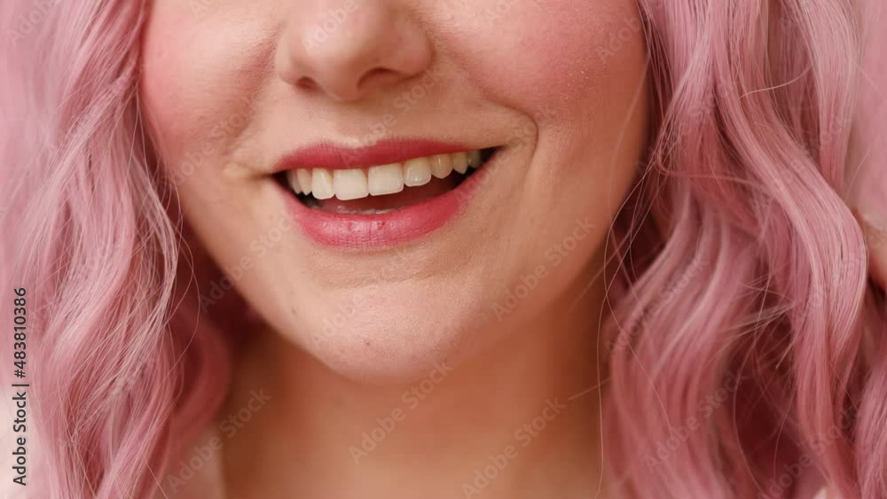 Closeup of beautiful girl licking her lips seductively Closeup of beautiful girl licking her lips seductively