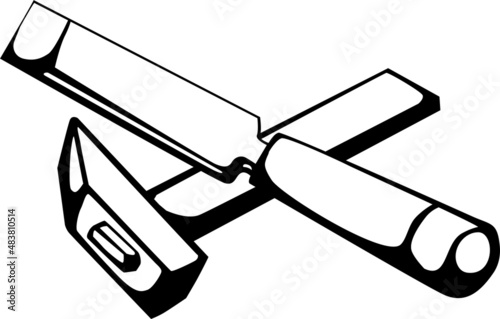 Hammer and chisel are tools for carving
