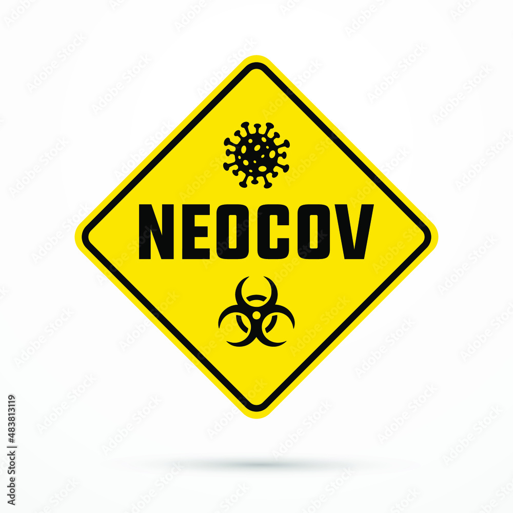 Neocov a new coronavirus strain found, covid 19 new variant modern creative banner, sign, design concept, social media post, template with virus icon Neocov a new coronavirus strain found, covid 19 new variant modern creative banner, sign, design concept, social media post, template with virus icon