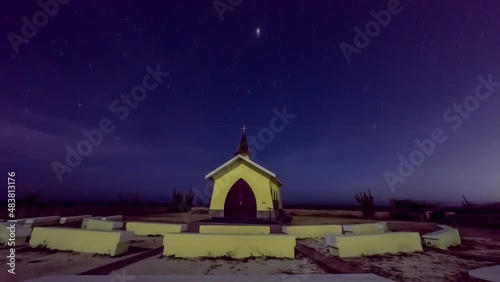 Alto Vista Chapel on the island of Aruba, Dutch Caribbean, Timelapse Video